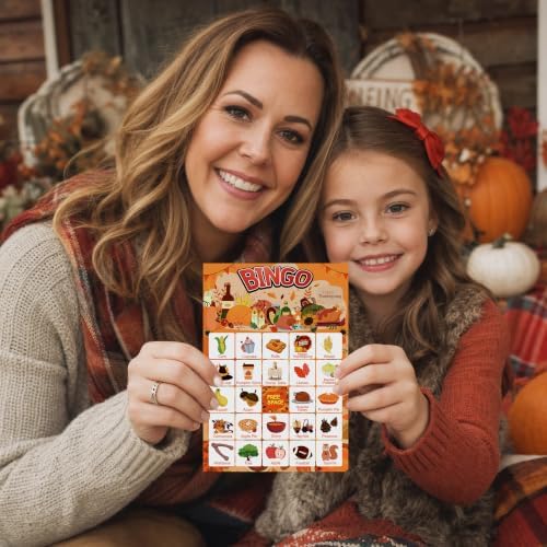 MDDRUIQI Thanksgiving Crafts for Kids - Thanksgiving Bingo Cards for Kids
