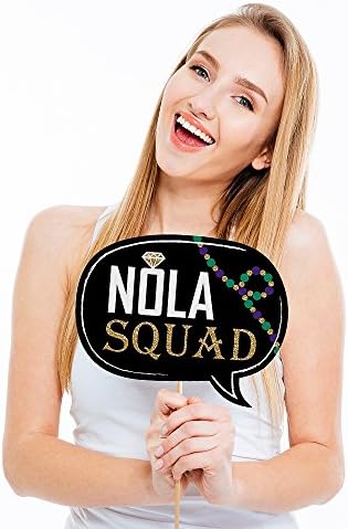 Nola Bridal Shower Photo Booth Prop Kit, DIY Cardstock Props - 20pc