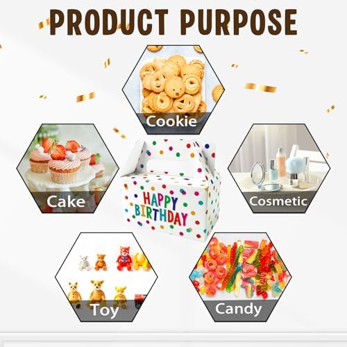 12 Pack Happy Birthday Animal Party Favor Boxes Kids Candy Goodie Bags