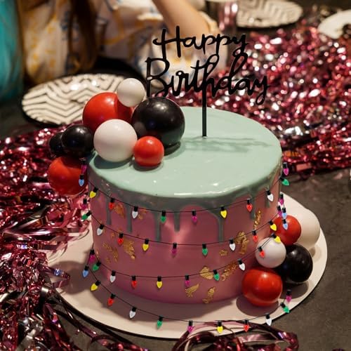 Gerrii 63 Pcs Strange Theme Cake Decorations Happy Birthday Cake Topper Set
