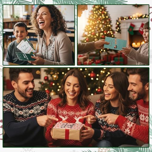 Chivertion 6 Pcs Handmade Waterfall Christmas Gift Card Booklet