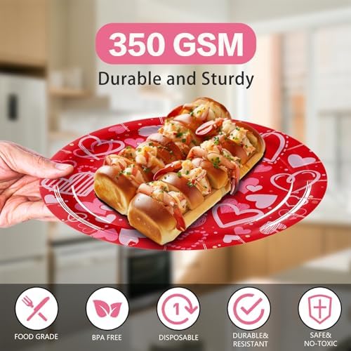 Valentine Day Decorations Plates Napkins Party Supplies Tableware Set