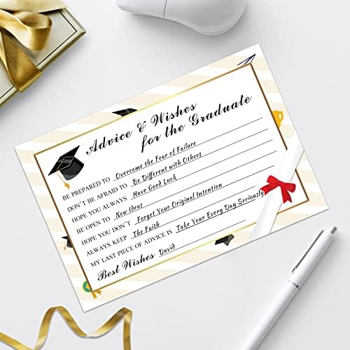 Graduation Advice Cards - 50-Pack Graduate Party Supplies 2026 Advice for the Graduate Decorations Party Favors Table Games Personalized Graduations Cards