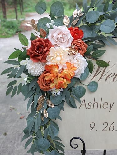 ponatia Artificial Wedding Arch Flowers Set of 2