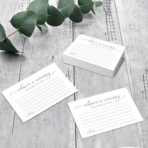 Share A Memory Cards for Celebration Of Life - Set of 50 Memorial Cards for Weddings, Anniversaries, Memorials, Funerals, Birthdays, Graduation, Retirement, Going Away -A08