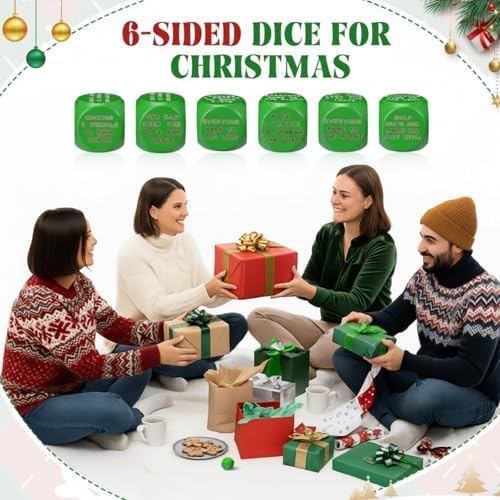Lunmon 154 Pcs Christmas Games Set Fun Xmas Families Trivia Games Cards Inflatable Reindeer Antler Dice Ring Toss Pencils for Stocking Stuffers Gifts Holiday Birthday Party Activities Favors(Rustic)
