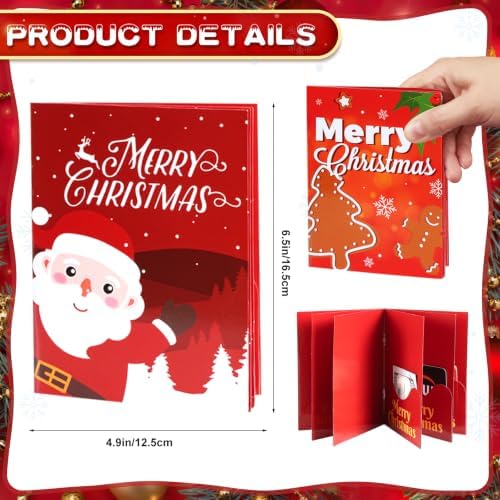6 Set/30 Slots Christmas Gift Card Booklet with Envelopes