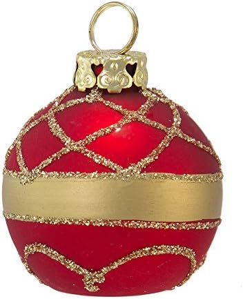Kurt Adler Glass Place Card Holder Ornament, 1.57-Inch, Set of 6