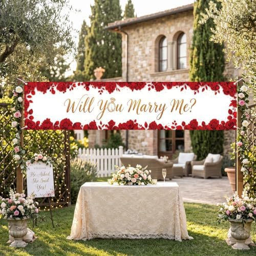 Will You Marry Me Wedding Decor Banner Marriage Proposal Decorations