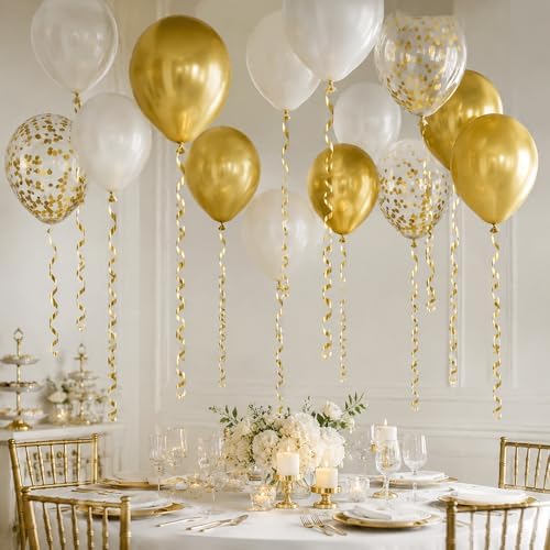 TONIFUL 250 Yards Shiny Gold Curling Ribbon 10mm Wide Balloon String