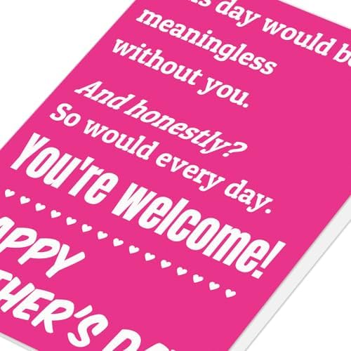 D4DREAM Funny Mothers Day Card rom Daughter Son - Meaningless Without You