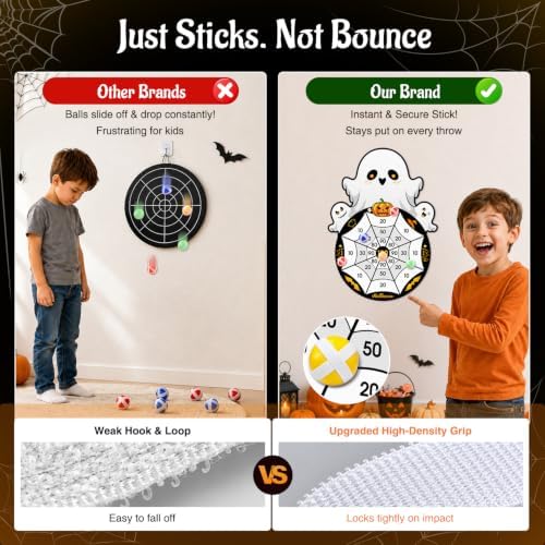 Halloween Games, Halloween Party Supplies Dart Board with 12 Sticky Balls