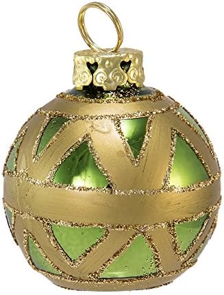 Kurt Adler Glass Place Card Holder Ornament, 1.57-Inch, Set of 6