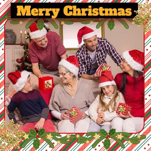 48 Pcs Christmas Bakery Boxes with Window, Red White 4x4x2.5 In