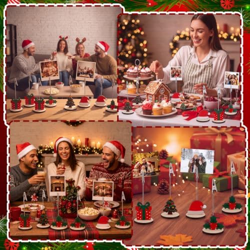 RattanView 24 Pcs Christmas Picture Holder for Centerpieces Xmas Photo