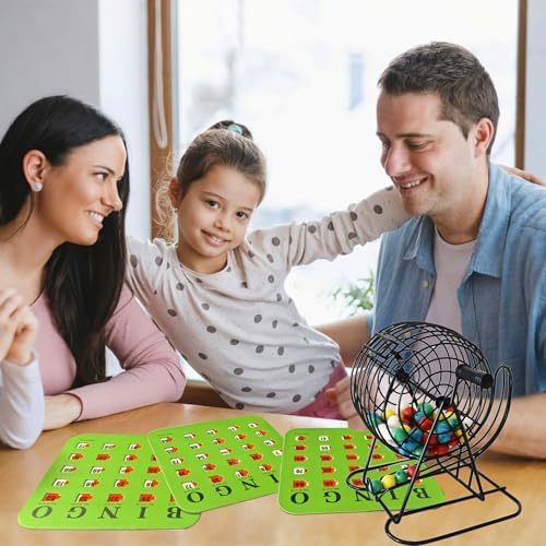 Yuanhe Bingo Cards with Sliding Windows - Reusable Travel Bingo Game Cards Bulk, 25 Pack, Green