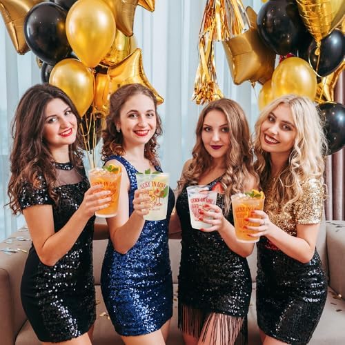 Tioncy 50 Pcs 16oz Lucky in Love Frosted Cups Bachelorette Party Plastic Cup Lucky in Love Plastic Cup, Las Vegas Bachelorette Reusable Bulk for Valentine Party Drink Supplies