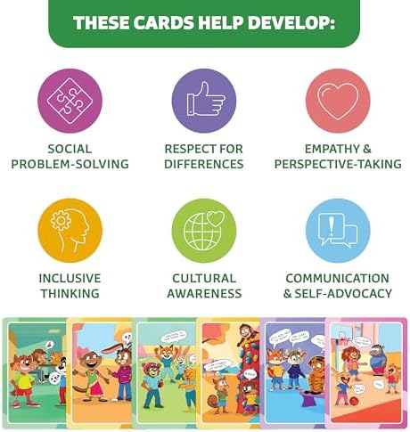Who What Why Diversity Conversation Cards for Kids, SEL Game, Ages 4+