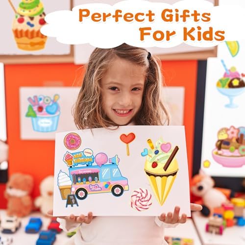Ice Cream Party Favors Kids Toddlers 48 Sheets Ice Cream Stickers