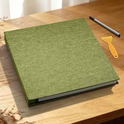 Large Self Adhesive Scrapbook Album, 60 Sheets 120 Pages Photo Book for Birthday Gifts for Women Mom Wedding Baby Family Travel