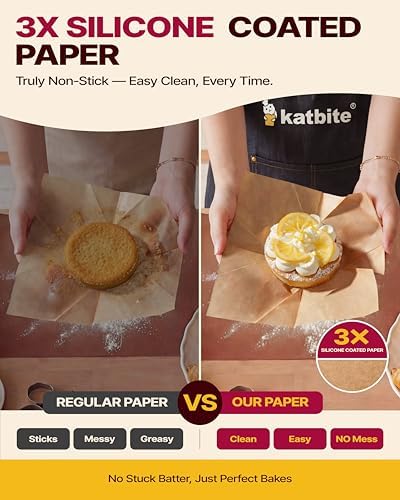 Katbite Tulip Cupcake Liners 200PCS, Standard Size Muffin Baking Cups Brown