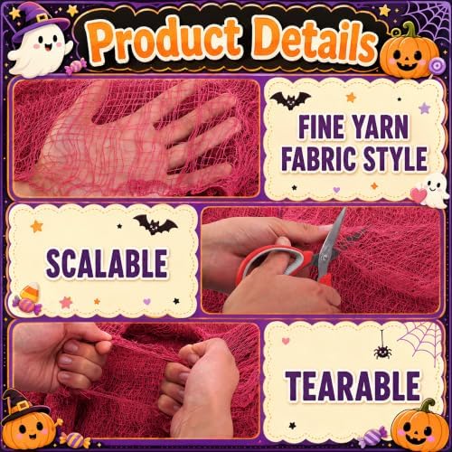 10 Pcs Halloween Creepy Cloth, 72 x 30 Inch Scary Spooky Fabric Cloth