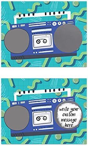 Make Your Own DIY Scratch Off ScratchNotes 20 Pack 3x4 Note Cards & Stickers 90s Boom Box