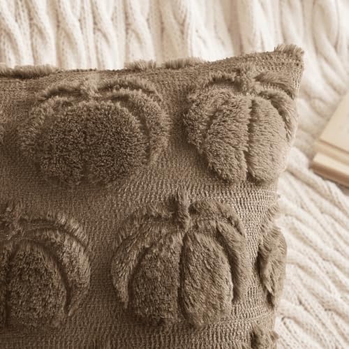 MIULEE Fall Pillow Covers Pumpkin Fall Decor 20x20 Coco Brown
