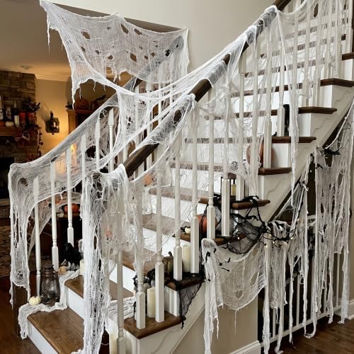 Tlswshsy 500'' x 39''Large Halloween Creepy Cloth, Spooky Gauze Decoration