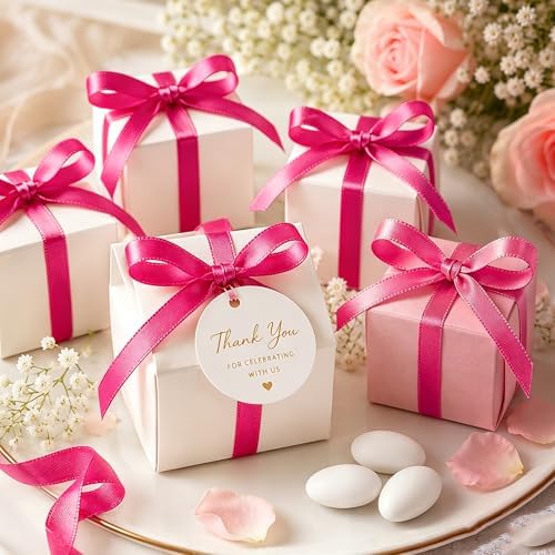 3/8In 30Yards Rose Red Thin Ribbon for Gift Wrapping Valentine's Wedding