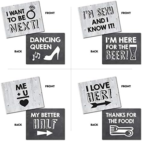 20 Designs, 8x10, Double Sided, Photo Booth Props, Wedding Props Photo Booth Signs