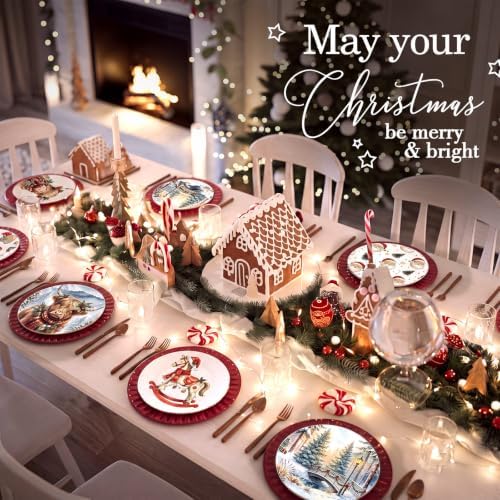 Yexiya 24 Sheet 12 Style Christmas Paper Napkins for Decoupage