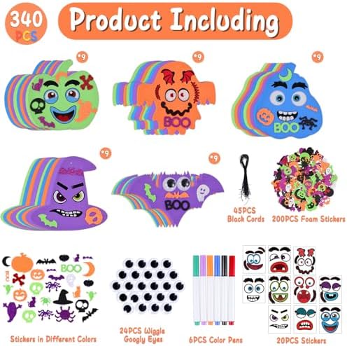 340PCS Halloween Foam Stickers Set for Kids