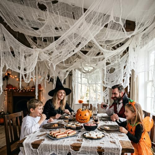 Tlswshsy 500'' x 39''Large Halloween Creepy Cloth, Spooky Gauze Decoration