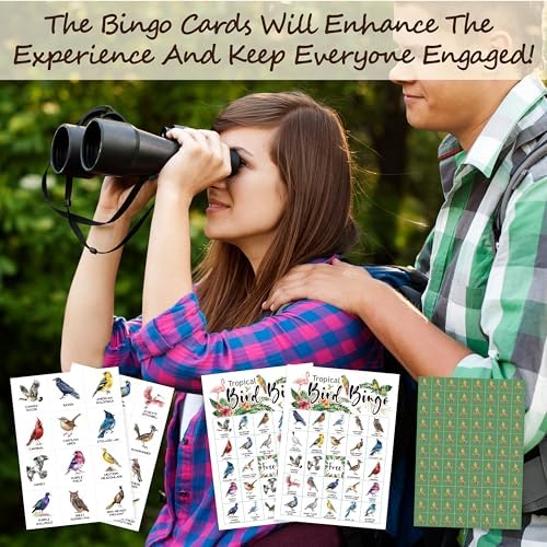 Bird Bingo Game Cards for Adults, Backyard Birding Bingo Cards Game for Family Holidays Friends Gatherings, Ideal for Bird Themed Party Game, 24 Players Birthday Party Supplies Favors, 001