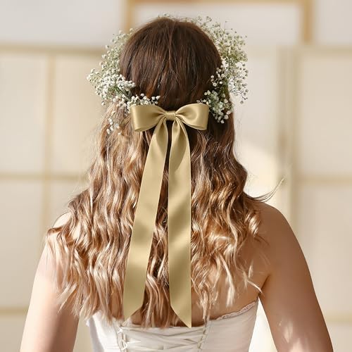 30 Yards 1 in Champagne Gold Satin Ribbon for Gift Wrapping Christmas Decor