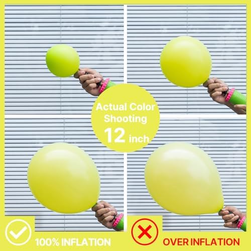 PartyWoo Lime Green Balloons 140pcs Light Pastel Kelly Green Color