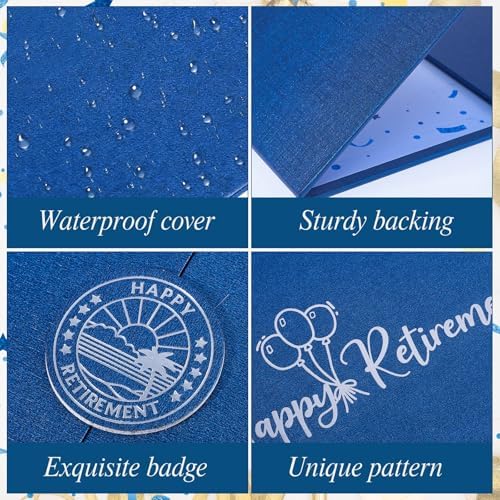 Retirement Guest Book Alternative Signing Board Card, Blue, 18 X 12 In