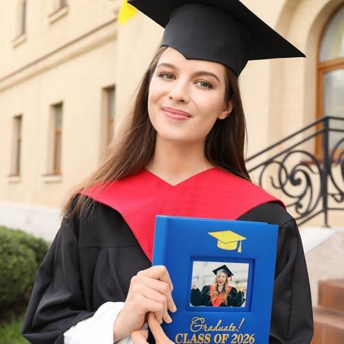 ReliThick Graduation Photo Album Holds 200 Pcs 4 x 6 Inch Photo 2026 Leather Album with Front Window Memory Scrapbook for Holiday Christmas Gift College High School Graduate Gift (Treasure)
