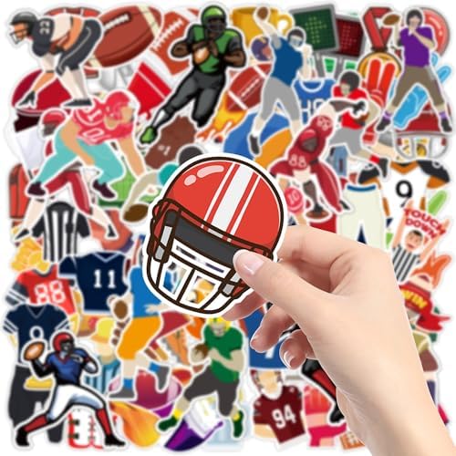 Football Stickers for Kids - 100 PCS Football Party Decorations for Super Game Bowl 2027 | Game Day Party Favors Supplies Decor - Toys Games Gifts Crafts for Toddlers