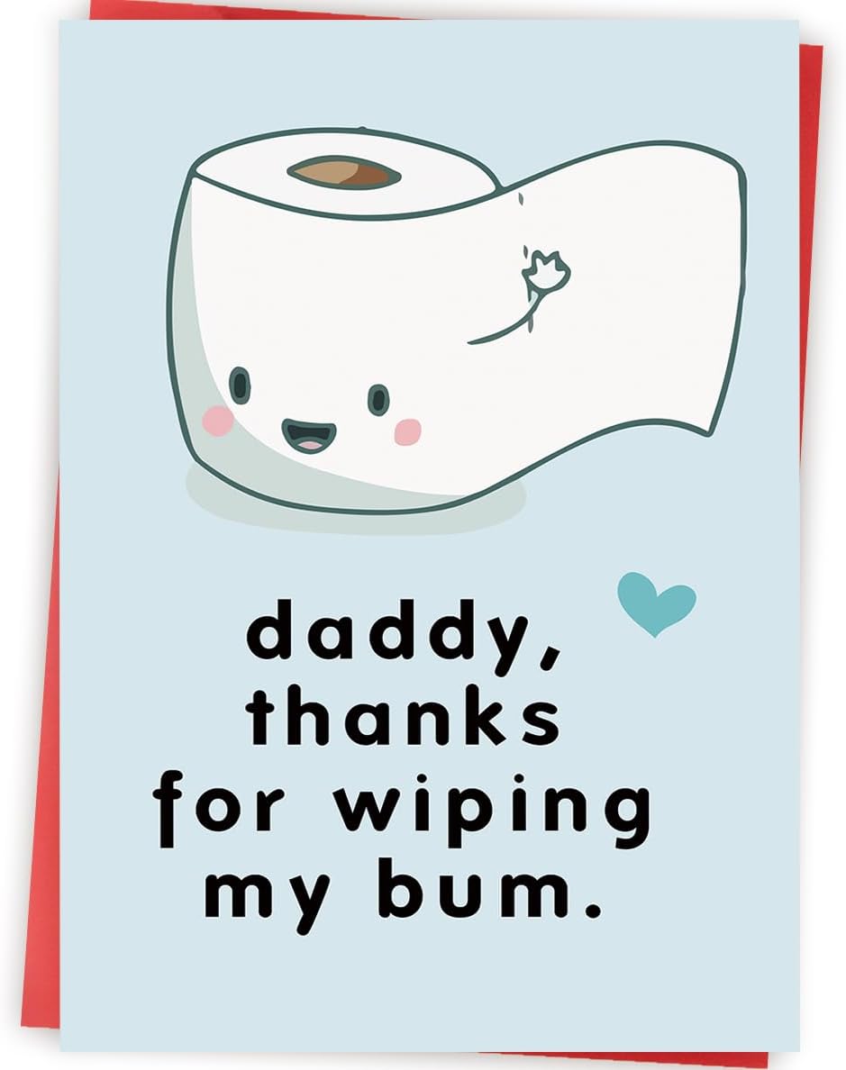 Funny First Fathers Day Card Gift for New Dad