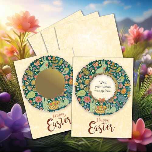 My Scratch Offs Spring Easter Wreath DIY Make Your Own Scratch Off Card Pack 20 Cards and 20 Scratch Off Stickers