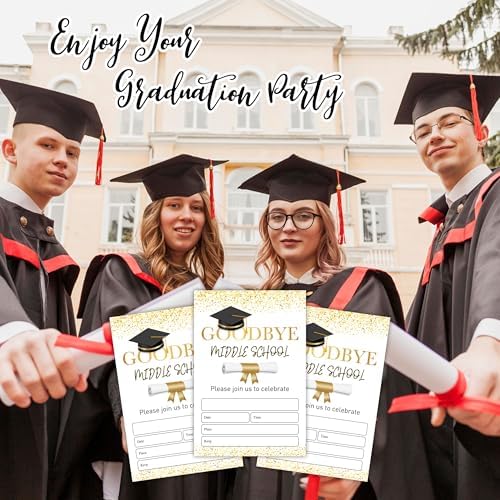 2026 graduation party invitations - 20 Graduation Invitation Letters with Envelopes, Gold Dots Fill in style invitation cards, For High School & College Grad Party celebrate Supplies - A07