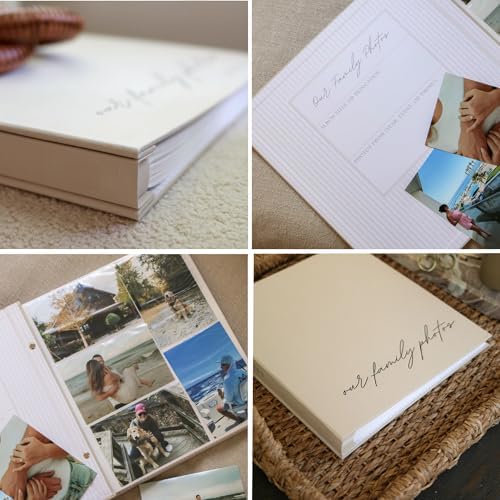 Family Photo Album 4x6 Pictures Large Linen Picture Book