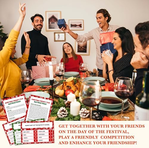 Christmas Games For Families, Friendly Feud Game, Holiday Game For Adults Large Group Party, Christmas Party Games - a002