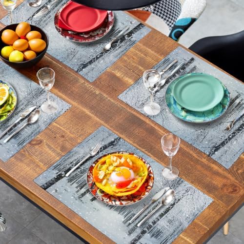 Winter Placemats Set of 4 Snowy Forest Table Place Mats