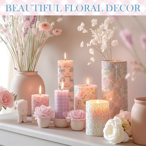 Yexiya 36 Sheet 6 Style Pastel Floral Paper Napkins for Decoupage