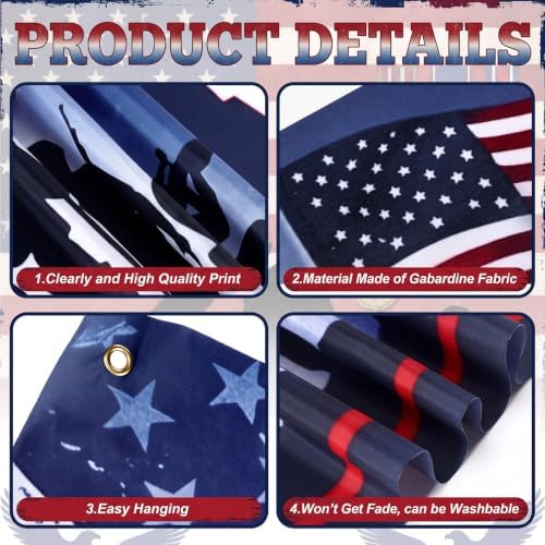 Remagr 3 Pcs Veterans Day Decorations Banner Set