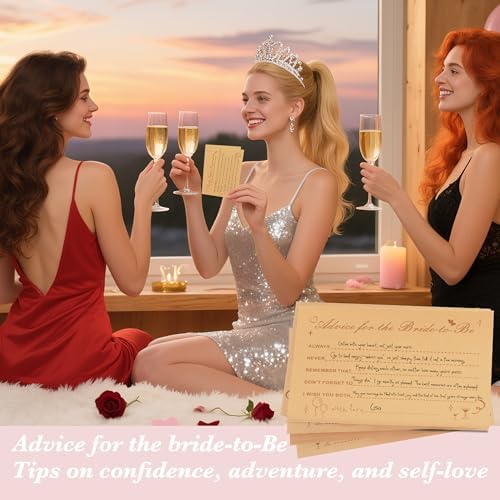 Advice And Wishes For Bride To Be, Wedding Advice Cards For Bridal Shower Decorations, Bridal Shower Games, Advice & Wishes Box For The Bride, Wedding Games For Reception, Style-002