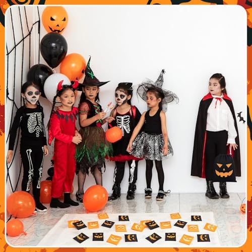 Civaner 12 Pcs Halloween Bean Bags for Tossing 3.15 Inch Pumpkin Toss Game
